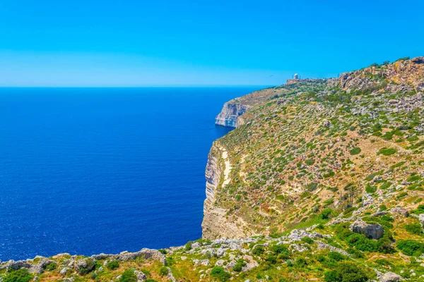 Vista Para Penhascos Dingli Malte — Fotografia de Stock