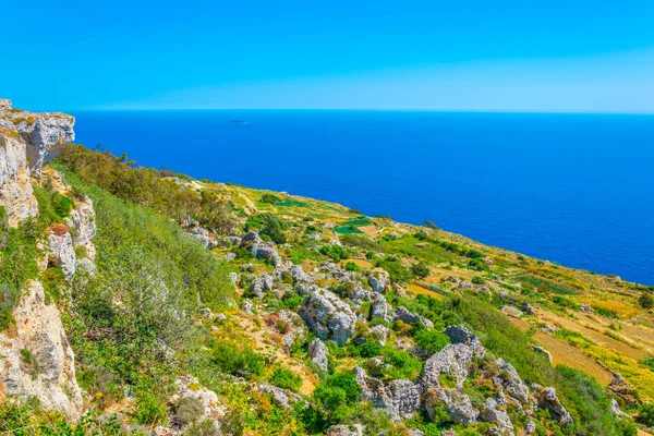 Vista Hacia Los Acantilados Dingli Malta — Foto de Stock
