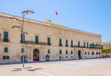 View of Grandmaster palace in Valletta, Malt clipart