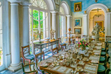 Valletta, Malta, 3 Mayıs 2017: Yemek odasında Casa Rocca Piccola Valletta, Malt