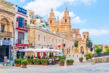 Mellieha, Malta, 8 Haziran 2017: Parish Kilisesi, Mellieha, Malt