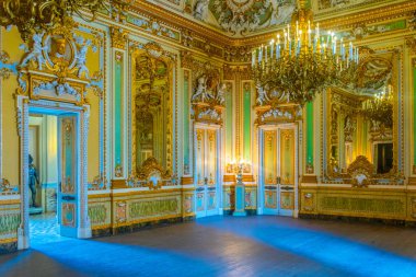 Naxxar, Malta, 8 Haziran 2018: Palazzo Parisio Naxxar, Malt, içinin