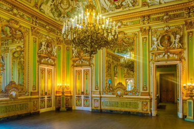Naxxar, Malta, 8 Haziran 2018: Palazzo Parisio Naxxar, Malt, içinin