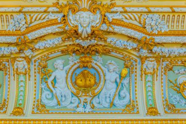 Naxxar, Malta, 8 Haziran 2018: Palazzo Parisio Naxxar, Malt, içinin