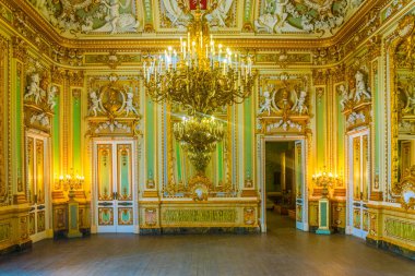 Naxxar, Malta, 8 Haziran 2018: Palazzo Parisio Naxxar, Malt, içinin