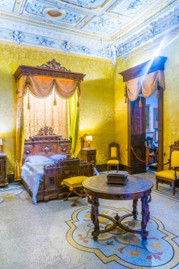 Naxxar, Malta, 8 Haziran 2018: Palazzo Parisio Naxxar, Malt, içinin