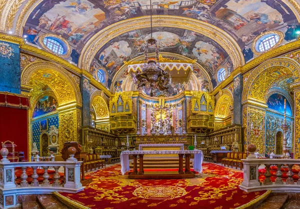 Valletta Malta Mei 2017 Interieur Van John Cathedral Valletta Mout — Stockfoto