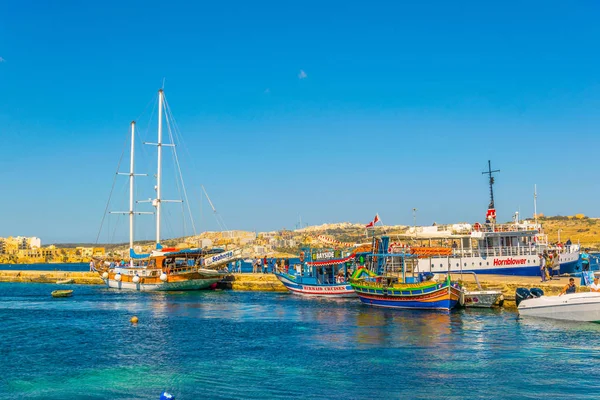 Buġibba Malta Maj 2017 Visa Turist Kryssningsfartyg Bugibba Malt — Stockfoto