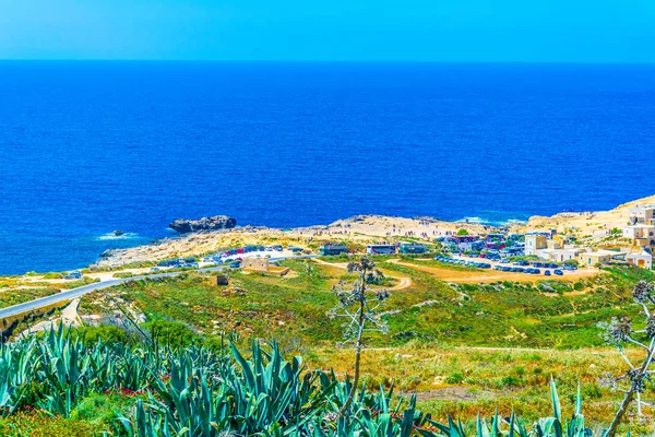 Dwejra Malta Maggio 2017 Gli Autobus Turistici Che Arrivano Dwejra — Foto Stock