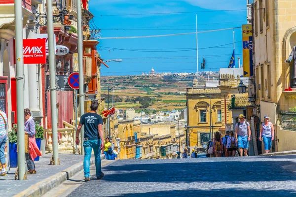 Victoria Rabat Malta Mei 2017 Weergave Van Een Smal Straatje — Stockfoto