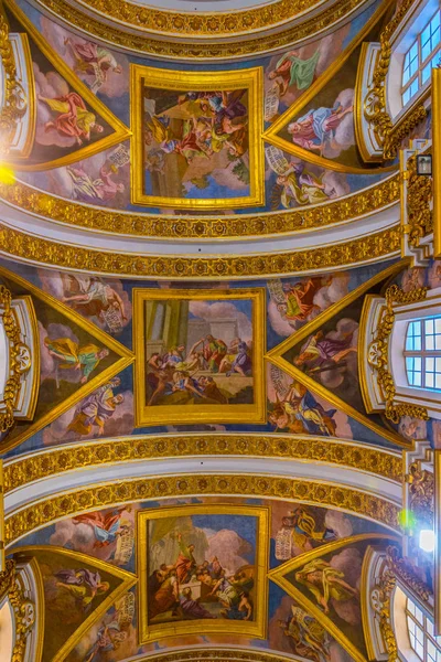 Mdina Malte Mai 2017 Plafond Intérieur Cathédrale Saint Paul Mdina — Photo