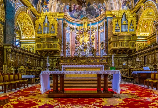 Valletta Malta Mayo 2017 Interior Catedral San Juan Valeta Malta — Foto de Stock