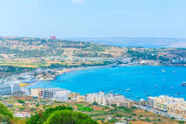 Mellieha, Malt, havadan görünümü