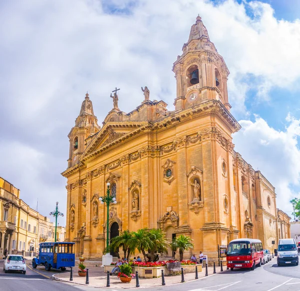 Naxxar Malta Junio 2018 Iglesia Parroquial Naxxar Malta — Foto de Stock