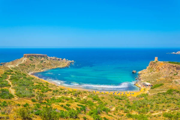 Baia Ghajn Tuffieha Sul Malto — Foto Stock