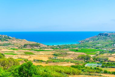 IR-Ramla Bay Gozo, Malt, havadan görünümü