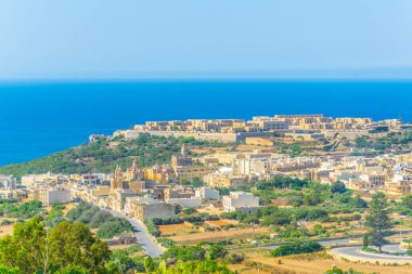 Mgarr havadan görünümü Gozo, Malt