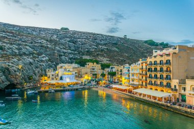 Xlendi, Gozo, malt gece görünümü
