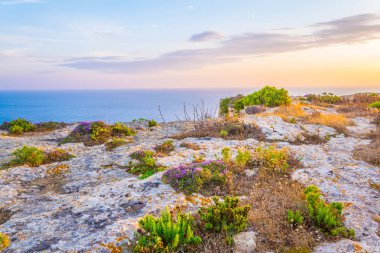 Gozo, Malt Ta Cenc uçurumlar üzerinden günbatımı görünüm