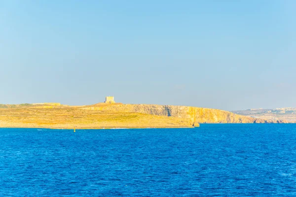 Torre Santa Maria Che Domina Isola Comino Malto — Foto Stock