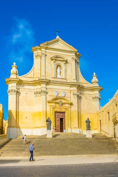Kathedraal Van Veronderstelling Binnenkant Van Kastell Citadel Victoria Rabat Gozo — Stockfoto