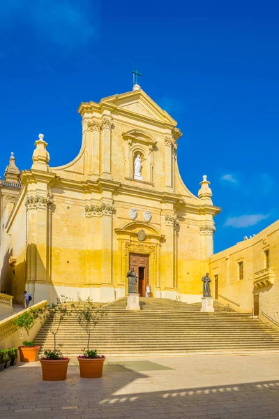 Kathedraal Van Veronderstelling Binnenkant Van Kastell Citadel Victoria Rabat Gozo — Stockfoto