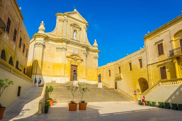 Catedral Assunção Dentro Cidadela Kastell Victoria Rabat Gozo Malte — Fotografia de Stock