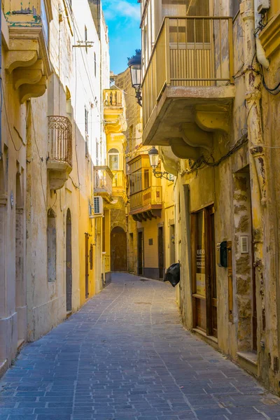 Uitzicht Een Smalle Straat Victoria Rabat Gozo Mout — Stockfoto