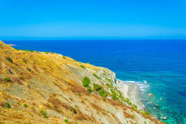 Blick Auf Die Zerklüftete Küste Von Gozo Bei Marsalforn Gozo — Stockfoto
