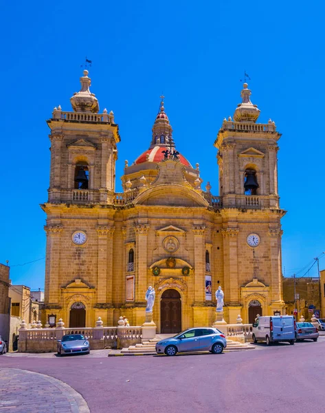 Xaghra Parochiekerk Gozo Mout — Stockfoto