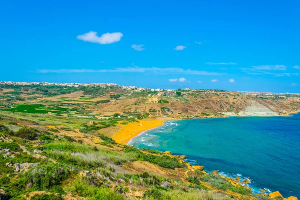 Veduta Aerea Della Baia Ramla Gozo Malto — Foto Stock