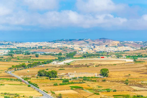 Luchtfoto Van Kastell Citadel Victoria Gozo Mout — Stockfoto