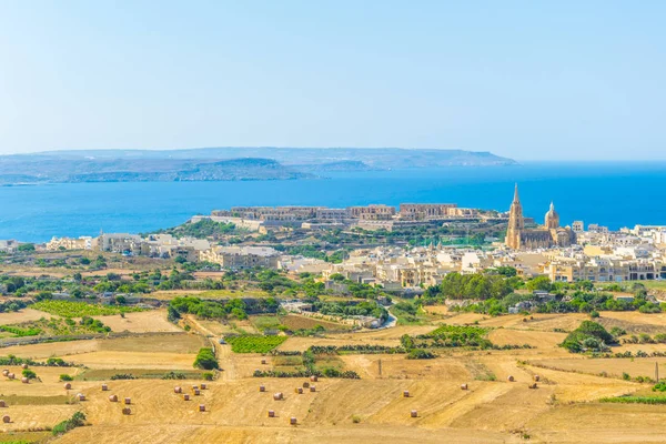 Flygfoto Över Mgarr Gozo Malt — Stockfoto