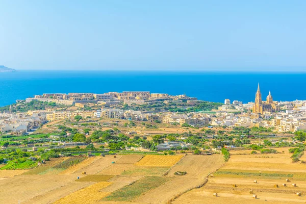 Flygfoto Över Mgarr Gozo Malt — Stockfoto