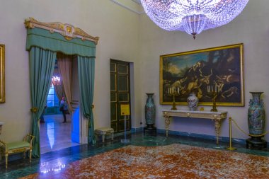 Palermo, İtalya, 23 Nisan 2017: Palazzo dei Normanni Palermo, Sicilya, Ital içinin