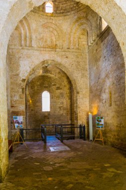 Palermo, İtalya, 23 Nisan 2017: İç, Palermo, Sicilya, Ital Hermits St John Kilisesi