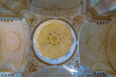 Noto, İtalya, 25 Nisan 2017: Noto, Sicilya, Ital Chiesa di San Domenico içinin
