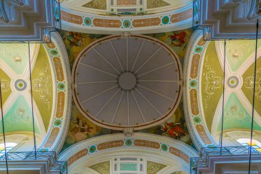 Modica, İtalya, 26 Nisan 2017: İç chiesa di San Giovanni Evangelista Modica, Sicilya, Ital