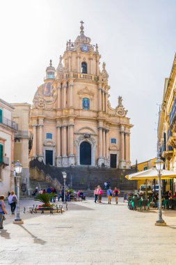 Ragusa, İtalya, 26 Nisan 2017: San giorgio Ragusa Sicilya, Ital katedral