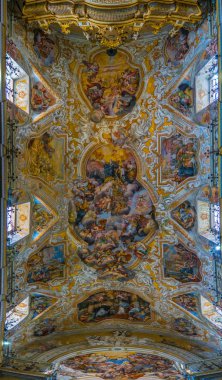 Catania, İtalya, 27 Nisan 2017: Catania, Sicilya, Ital Chiesa di San Benedetto içinin