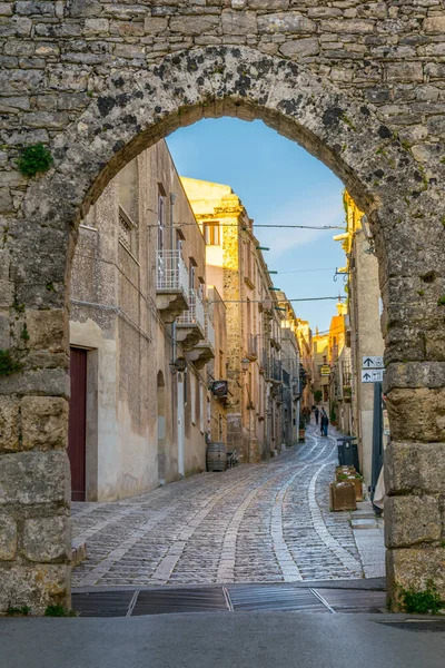 Erice Italia Abril 2017 Vista Una Calle Estrecha Centro Histórico — Foto de Stock