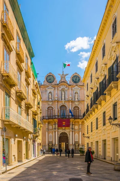 Trapani Italy April 2017 View Corso Vittorio Emanuele Trapani Sicily — Stock Photo, Image