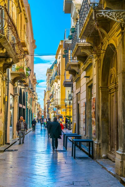 Marsala Italia Abril 2017 Vista Vía Maggio Marsala Sicilia Ital — Foto de Stock