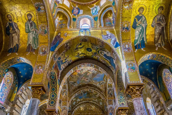 Palermo Italië April 2017 Interieur Van Santa Maria Dell Ammiraglio — Stockfoto