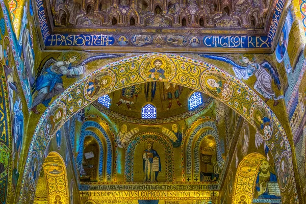 Palermo Itália Abril 2017 Interior Cappella Palatina Dentro Palazzo Dei — Fotografia de Stock