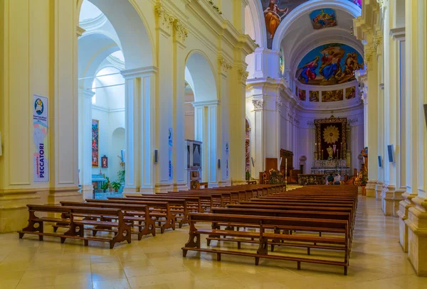 Noto Italien April 2017 Interiör Basilikan Minore San Nicola Noto — Stockfoto