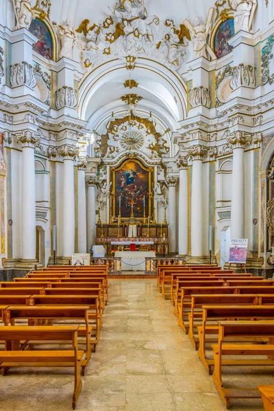 Noto Italien April 2017 Interiör Chiesa Santa Chiara Noto Sicilien — Stockfoto