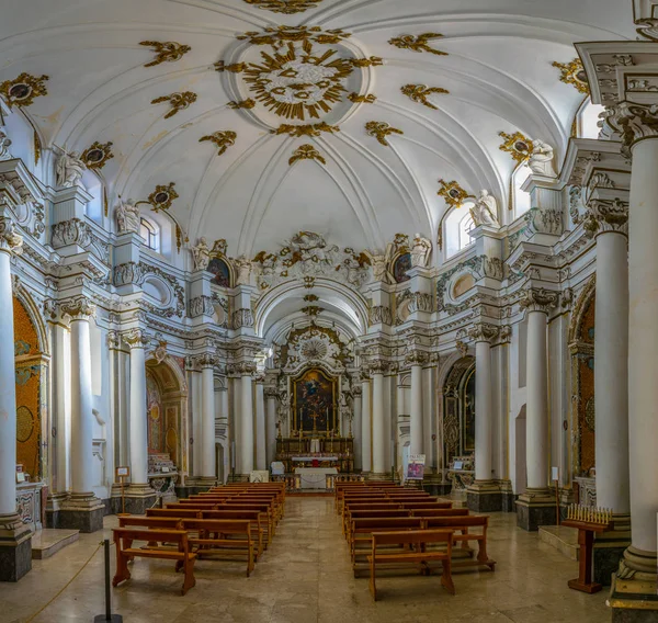 Noto Itálie Dubna 2017 Interiér Chiesa Santa Chiara Noto Sicílie — Stock fotografie