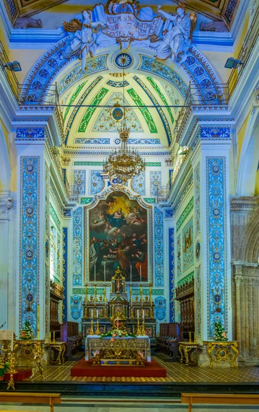 Modica Włochy Kwietnia 2017 Wnętrze Chiesa Santa Maria Betlem Modica — Zdjęcie stockowe