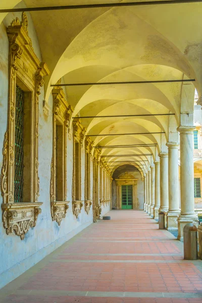 Catania Italy April 2017 Corridor University Catania Residing Former Monastery — Stock Photo, Image